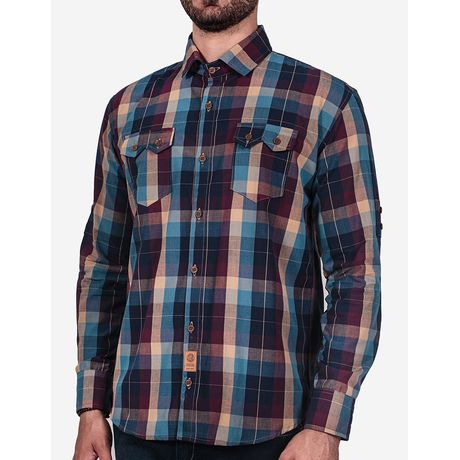CAMISA XADREZ PETRÓLEO 200334-Azul-M