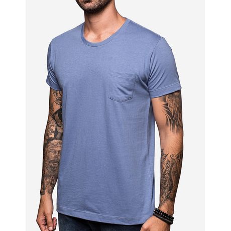 T-SHIRT BÁSICA AZUL 103288-Azul-M