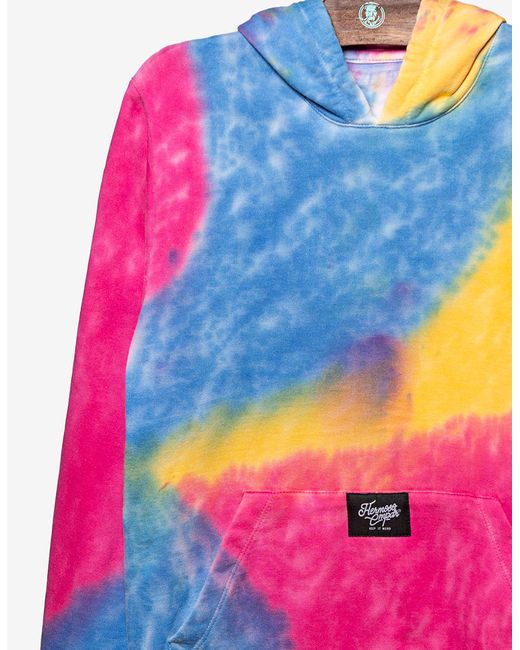 oversized moletom com capuz tie dye